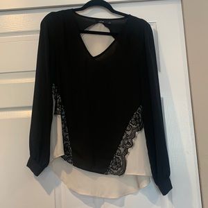 APT 9 Black & White Blouse
